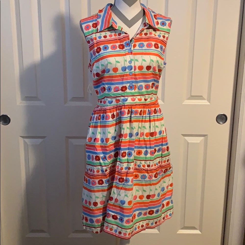 BNWOT Fits the Function Shirt Dress in Stripes XL